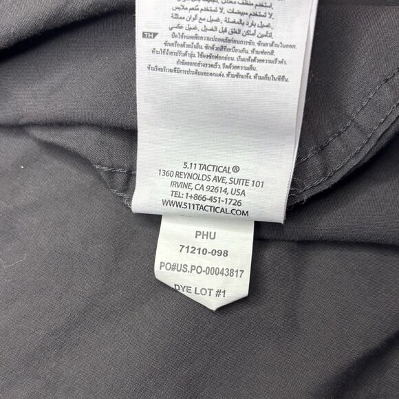 5.11 Tactical Gunther Shirt Dark Gray Mens XXl Short Sleeve Snap Front rapidraw - Picture 8 of 11